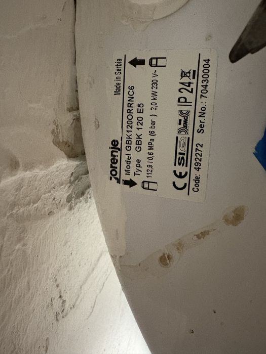 Vand boiler electric Gorenje 120 litri model GBK120ORRNC6 putere 2 kW