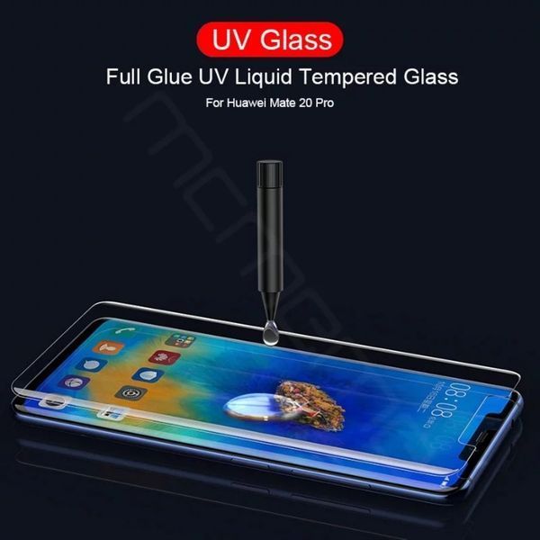 3D UV Стъклен протектор ТЕЧНО ЦЯЛО ЛЕПИЛО за Huawei P30 PRO MATE 30