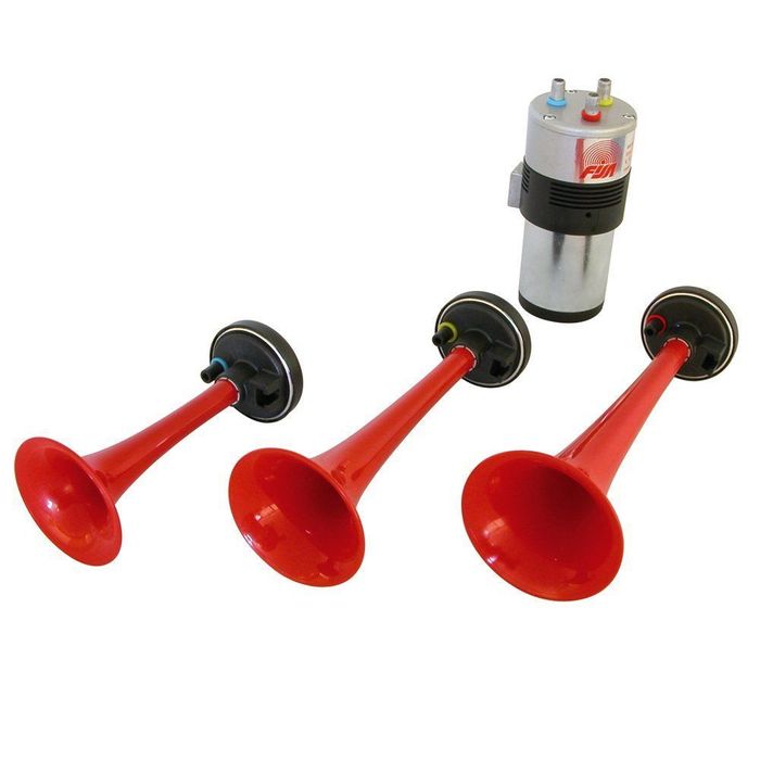 Claxon auto Carpoint 3 tonuri 12V, cu compresor electric, 240W,117dB, melodia Tour De France