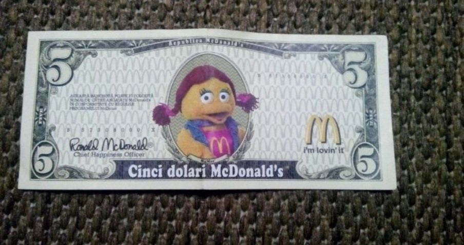 Mcdonald's bancnota 5 dolari de colectie