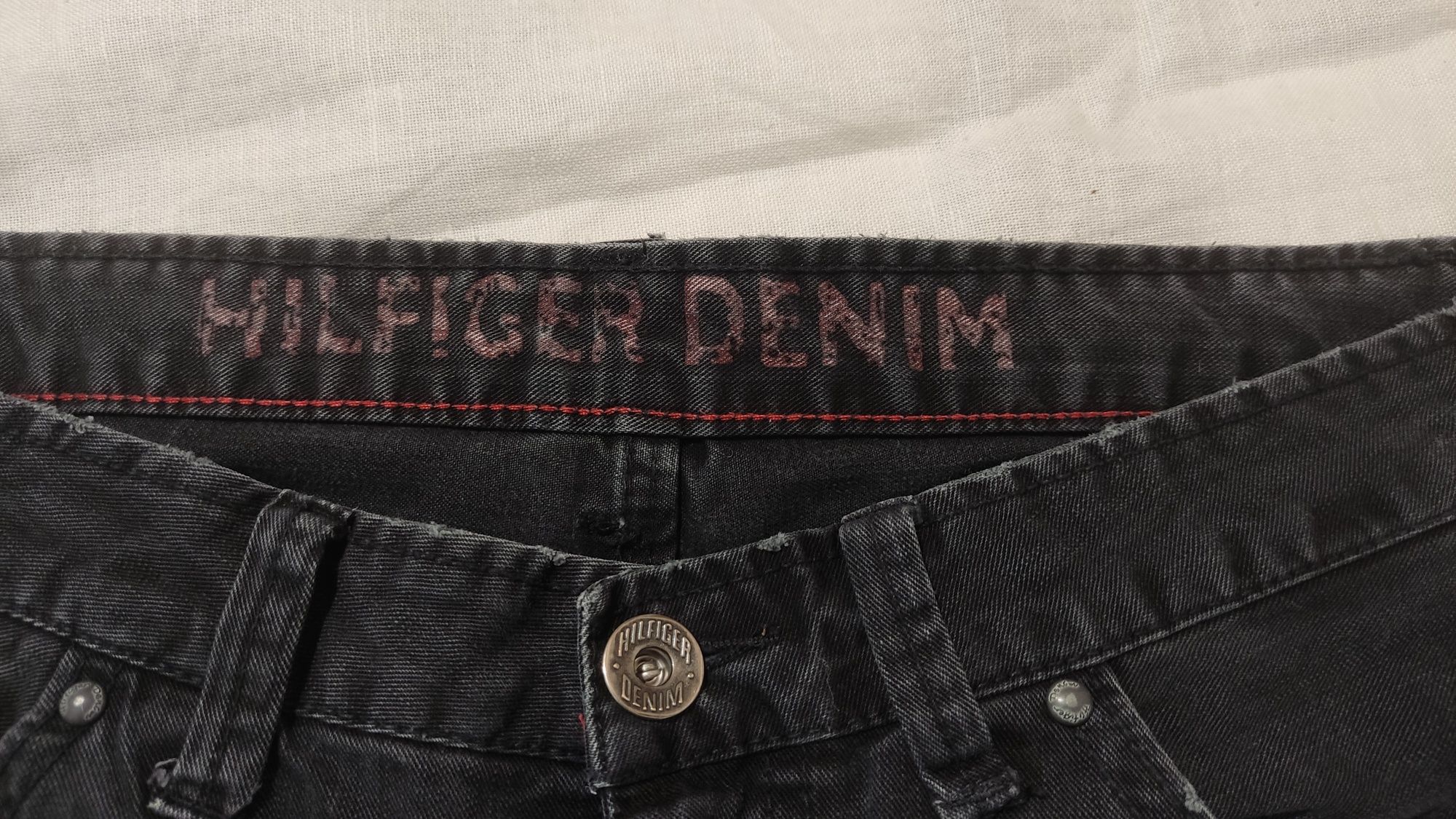 Blugi jeans Tommy Hilfiger denim din St Tommy black prespălați pantalo