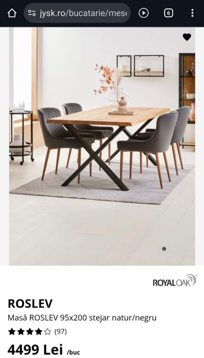 Vând masa de lemn 200x95 noua!