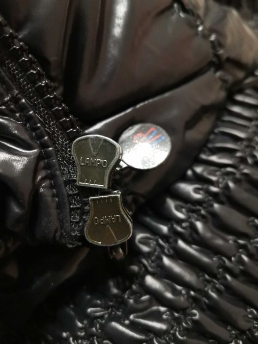 MONCLER "PEARL" Polyamide Black Quilted Down Jacket.