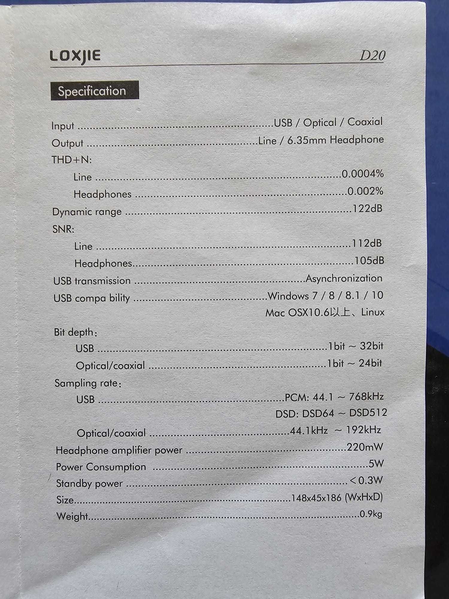 DAC LOXJIE D20 cu amplificator pentru casti  nou