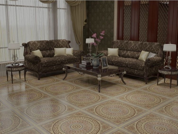 Gresie interior portelanata,model ornament Versace