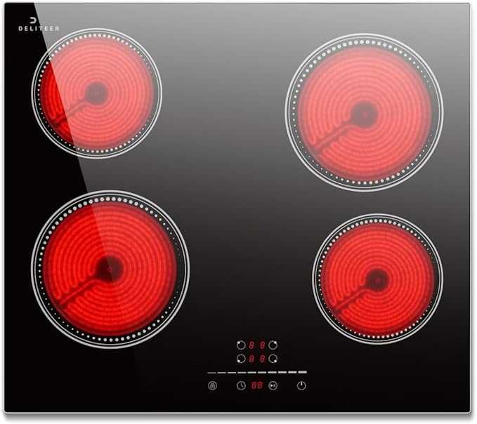 Plită ceramică cu 4 zone