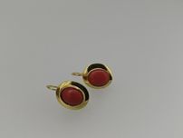 Cercei aur 18k 3.73gr cu coral (r)