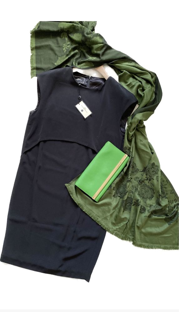 Michael Kors малка елегантна чанта, елегантен шал и нова рокля Birger