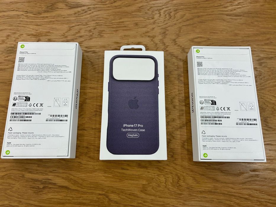 Нови iPhone 17 Pro 256GB Deep Blue Подарък Кейс, Гаранция