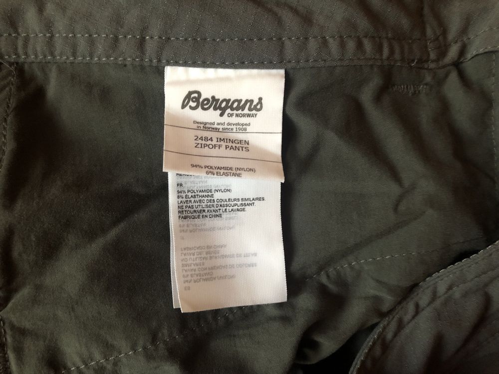 НОВ Bergans of Norway 2484 Imingen Zip Off Pants мъжки туристически  S