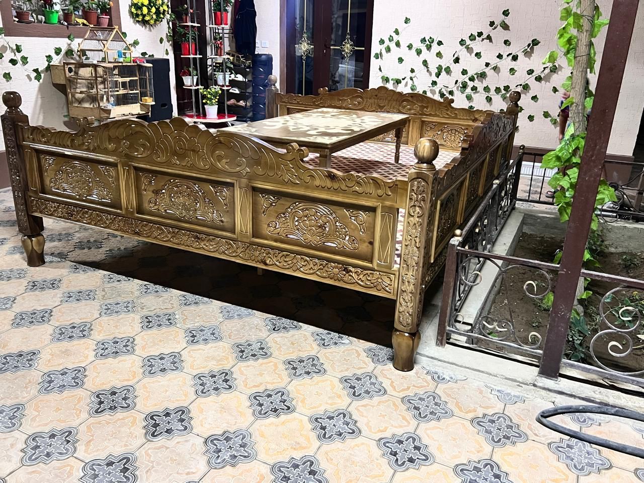 Деревянный топчан для сада, террасы, летних кафе и бань 32Ц