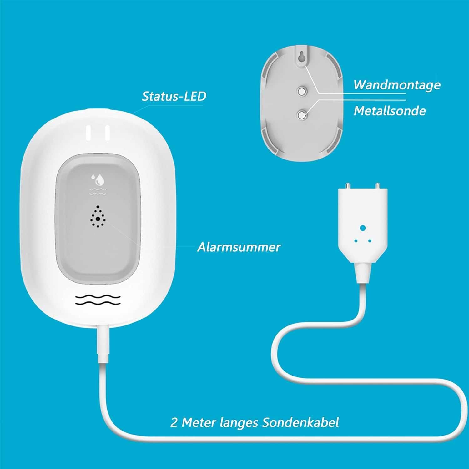 НОВ! WiFi Smart детектор за наличие на вода, аларма 100dB