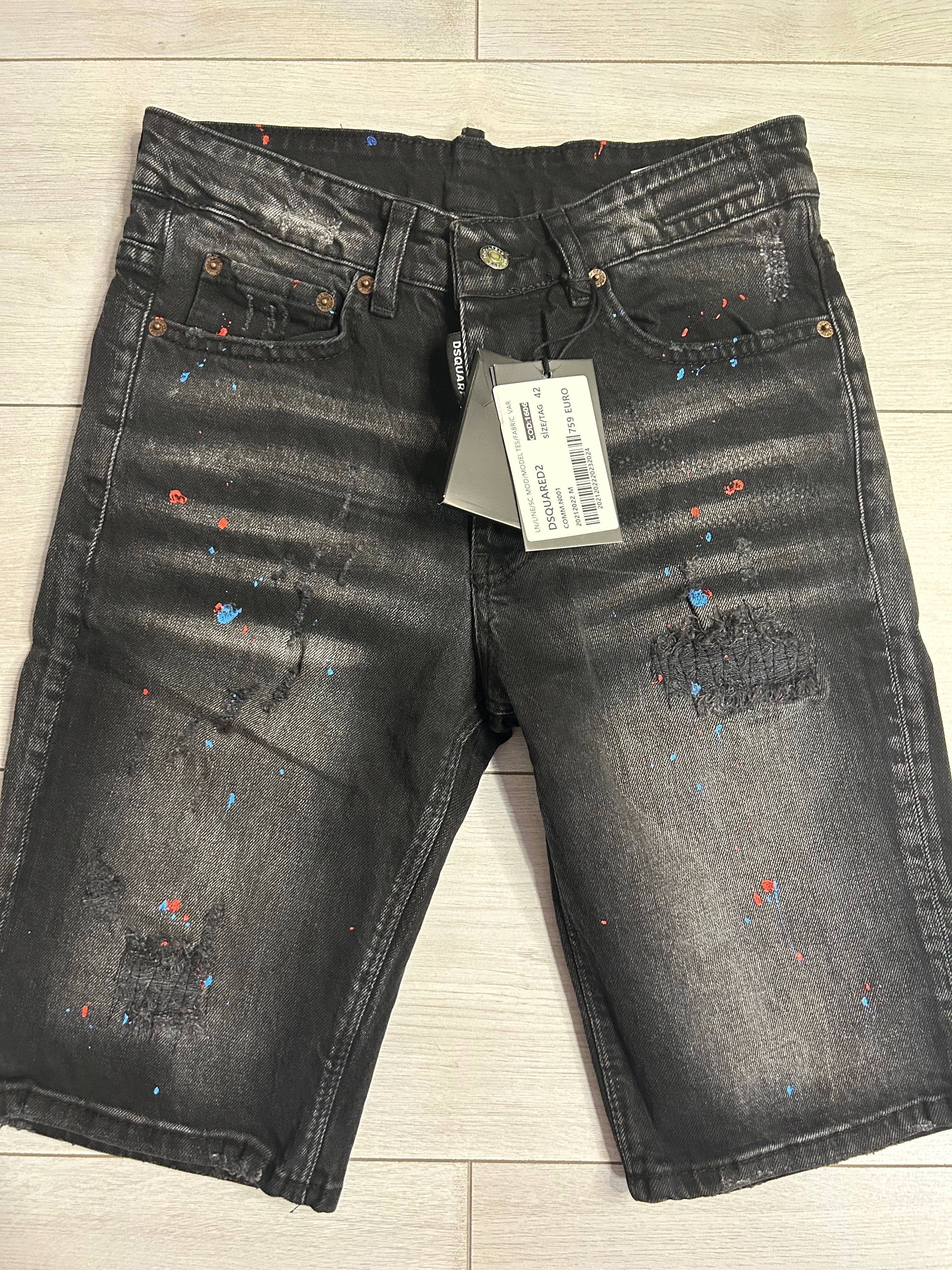 Blugi scurți Dsquared2 black new collection 2025