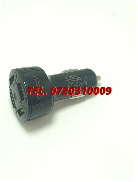 Incarcator Universal Masina Auto 4 Porturi Bricheta Usb Qc Fastcharge