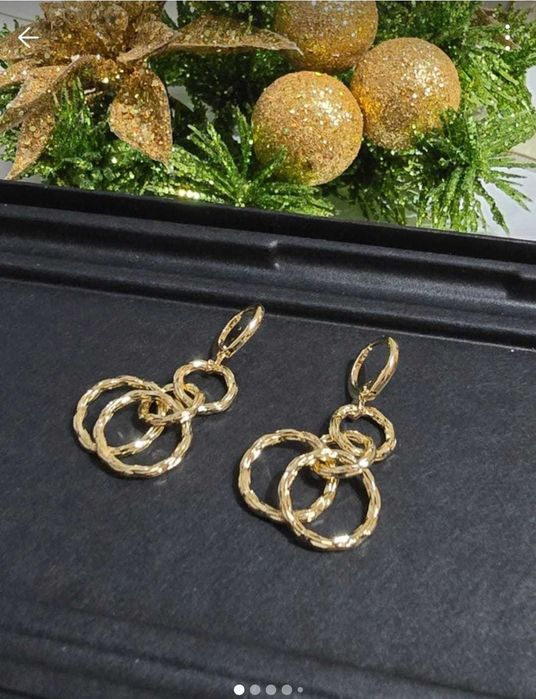 Cercei placati cu aur 14 karate