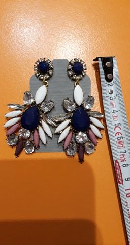 Кристални обеци -8см.