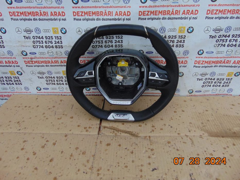 Volan piele Peugeot 208 GT Line volan cu comenzi peugeot 2008 gtLine 208  cod 98255045zd