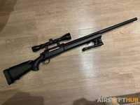 Pusca Airsoft M61 Modificat 5j ARC 215M/S=.FULL METAL Luneta+Bile