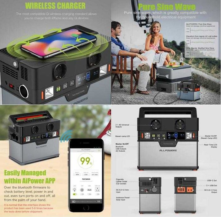 288Wh78Ah 300W 220V Соларен Генератор Електростанция Слънчевa Централа