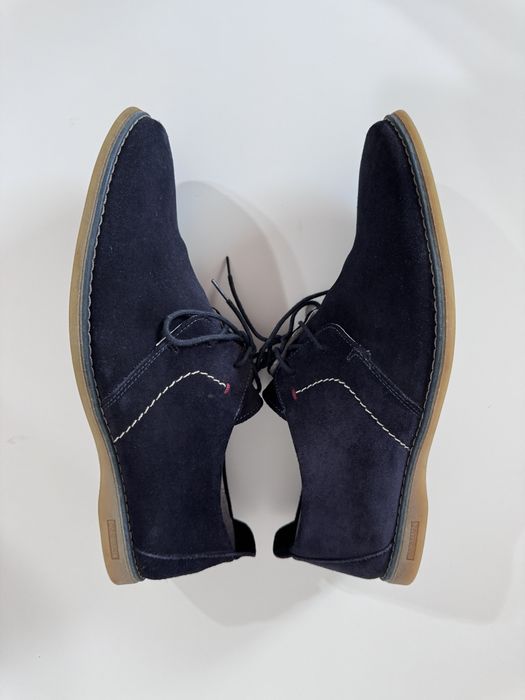 Pantofi din piele intoarsa bleumarin