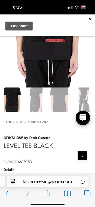 Тениска DRKSHDW by Rick Owens