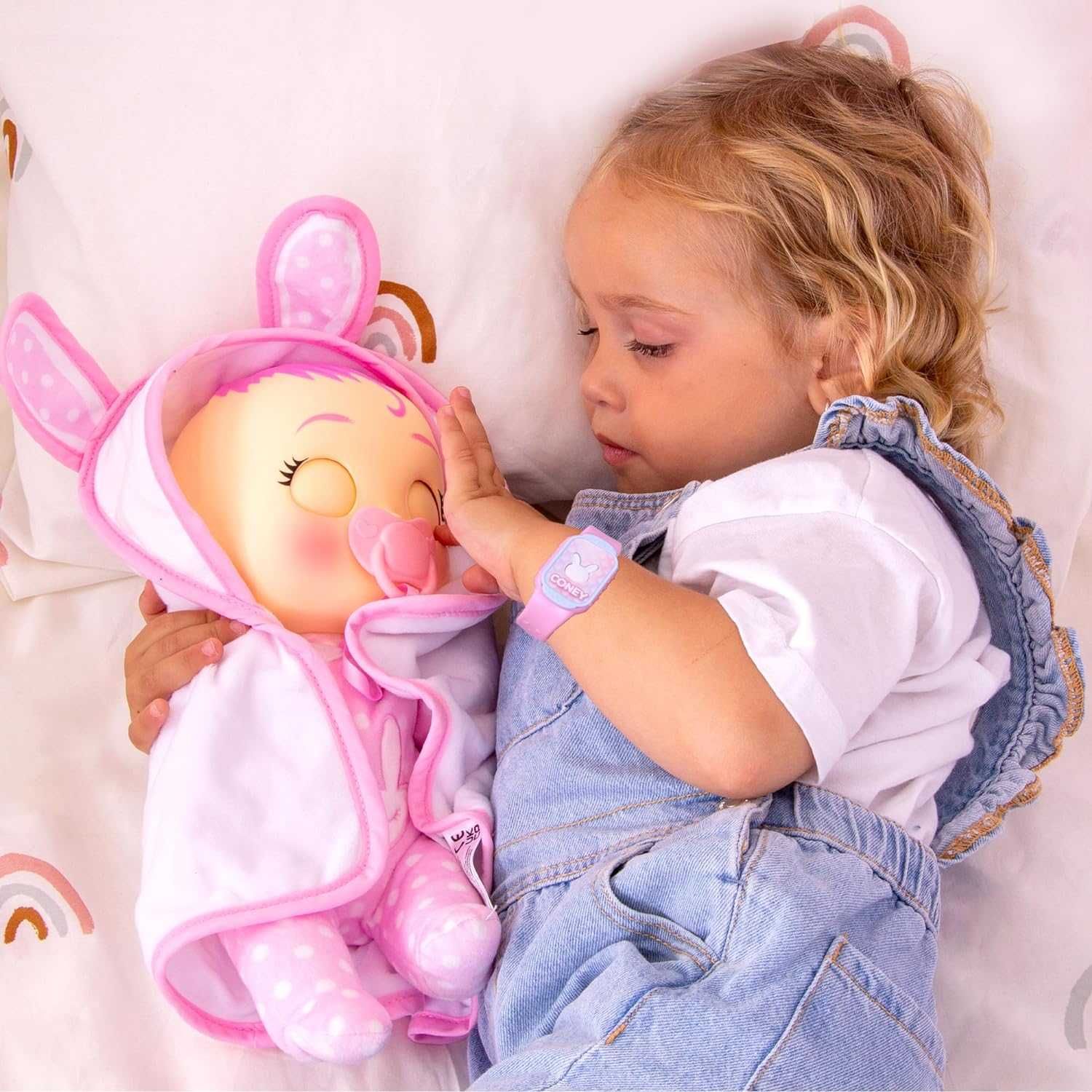 Cry Babies Newborn Coney – Плачеща интерактивна бебешка кукла Кони