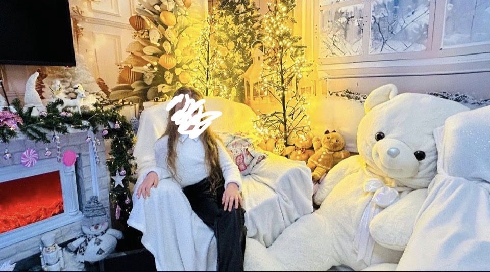 2 bucati Decor perete pentru poze /Wallpaper Craciun /Tapet foto