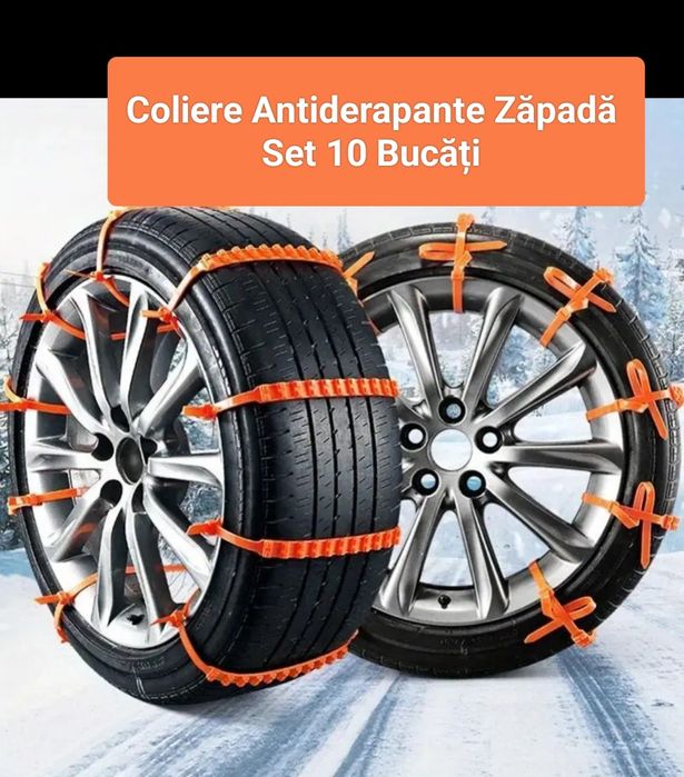 Benzi Anvelope Antiderapante 10buc Coliere Tip Lanțuri Auto