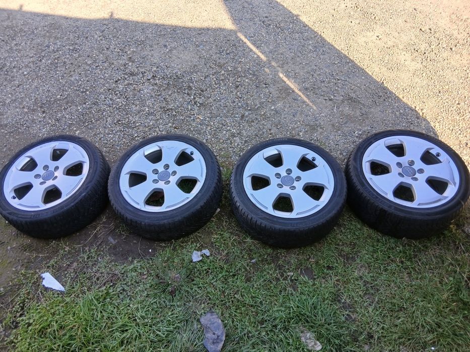 Jante audi r17 cu cauciucuri uzate