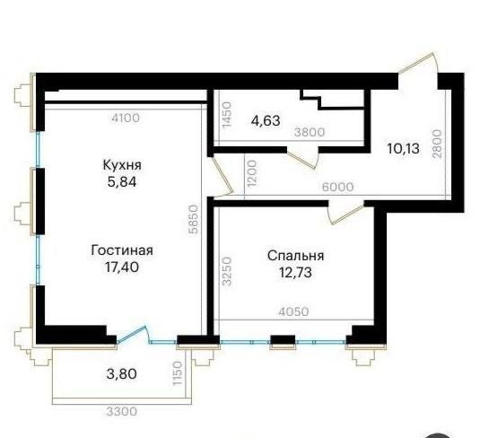 Квартира ЖК Mirabad Avenue 2/10/12 56 кв.м