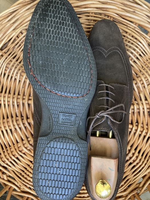 Pantofi a.testoni piele intoarsa maro nr 44