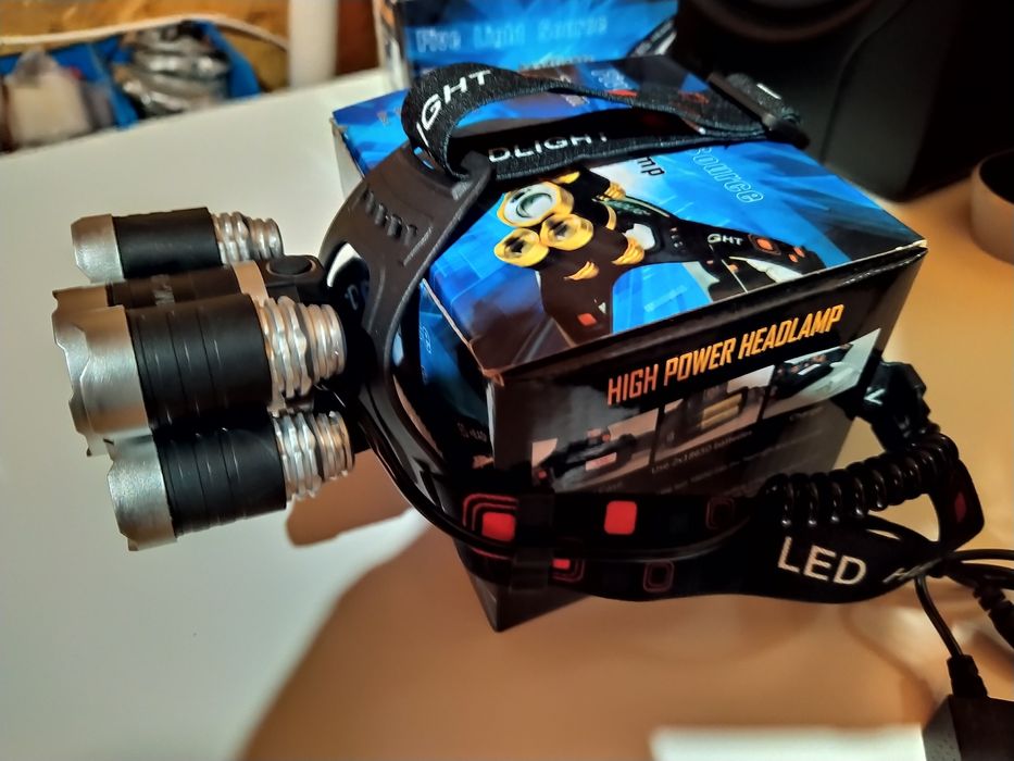 Lanterna de cap cu 5 LED-uri Cree XML T6