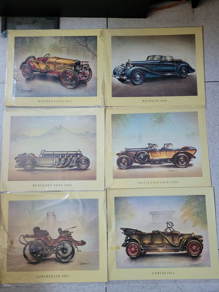 Afișe vintige ARAL mașini de epocă, vintage car, poster