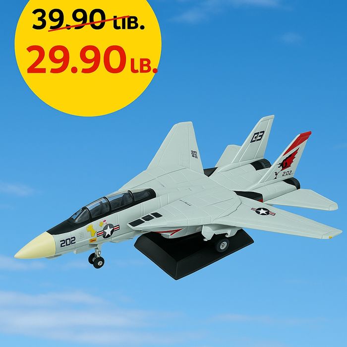 Самолет F14 tomcat /декоративен със стойка 1:72