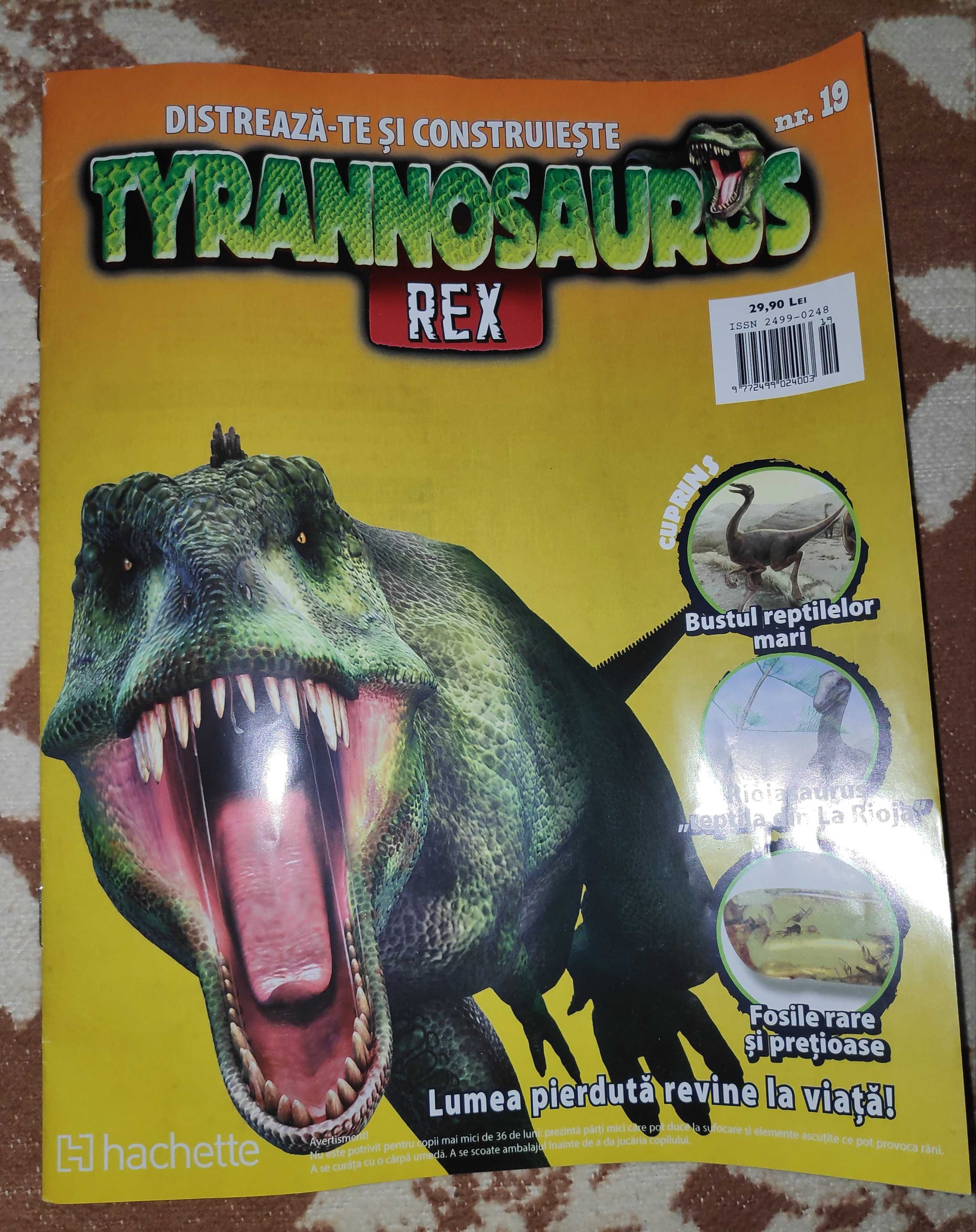 8 NR Tyrannosaurus REX OASE Colectie Hachette + trenuletul electric