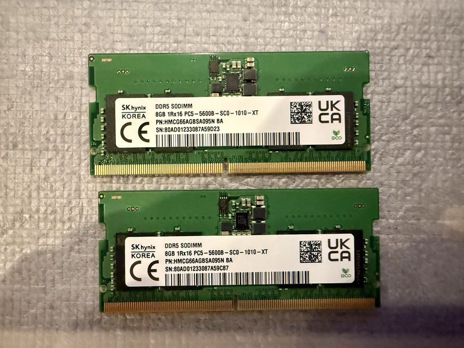 Kit memorie Ram Laptop Sk Hynix 16gb DDR5 2x8gb 5600mhz