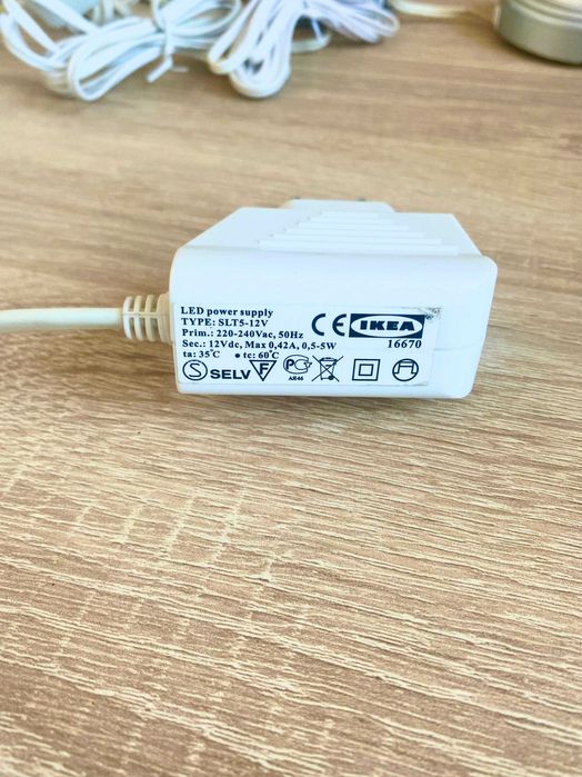 Set INREDA ikea 4 lumini led dulap transformator cablu alimentare 12V