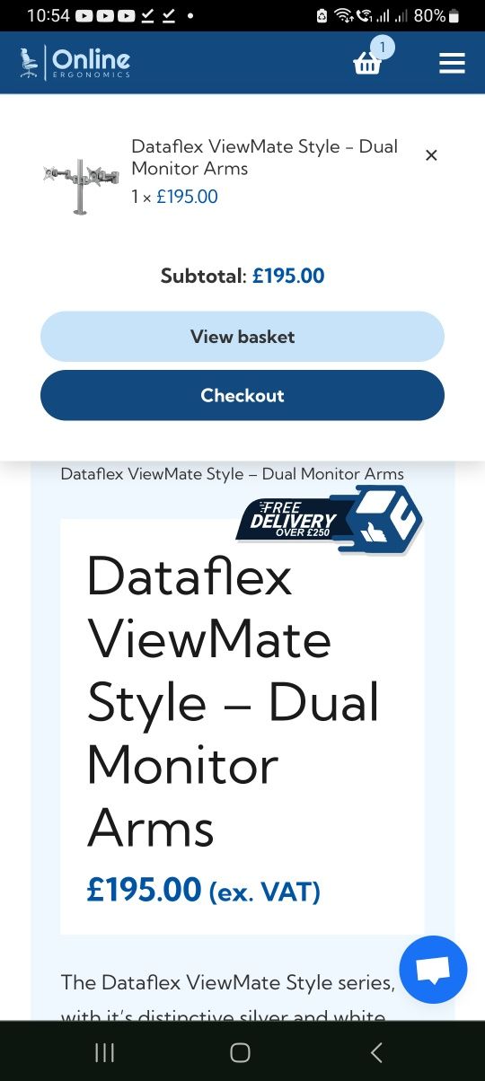 Suport Monitor birou Dataflex ViewMate Style