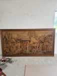 Tapiserie murală mare – Scenă medievală / Târg Ev Mediu