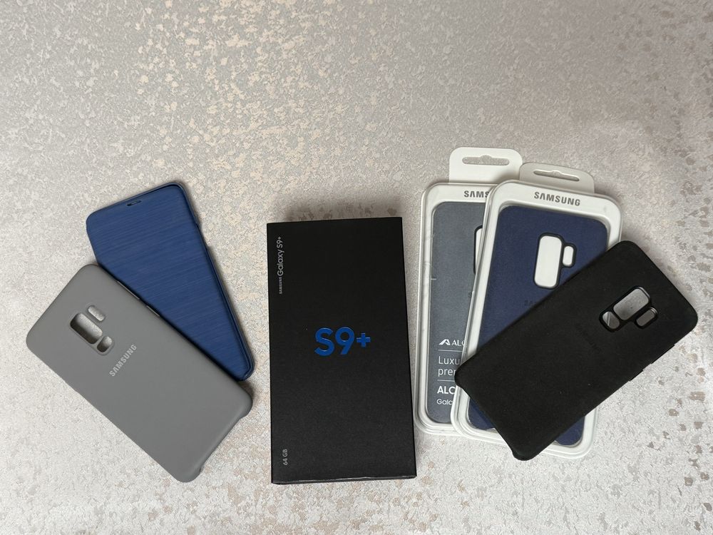 Samsung Galaxy S9 Plus 64 gb Midnight black + 5 оригинални кейса