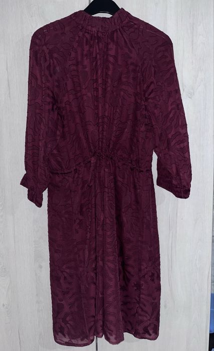 Rochie dantela cordon talie