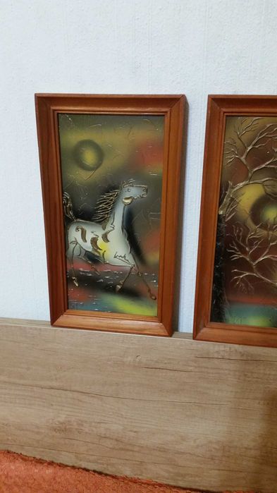 Буря. Картина от художника Иван Тодоров. Подписани отпред и на гърба.