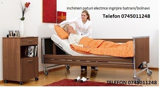 pat electric / pat spital ingrijire batrani/bolnavi cu telecomanda