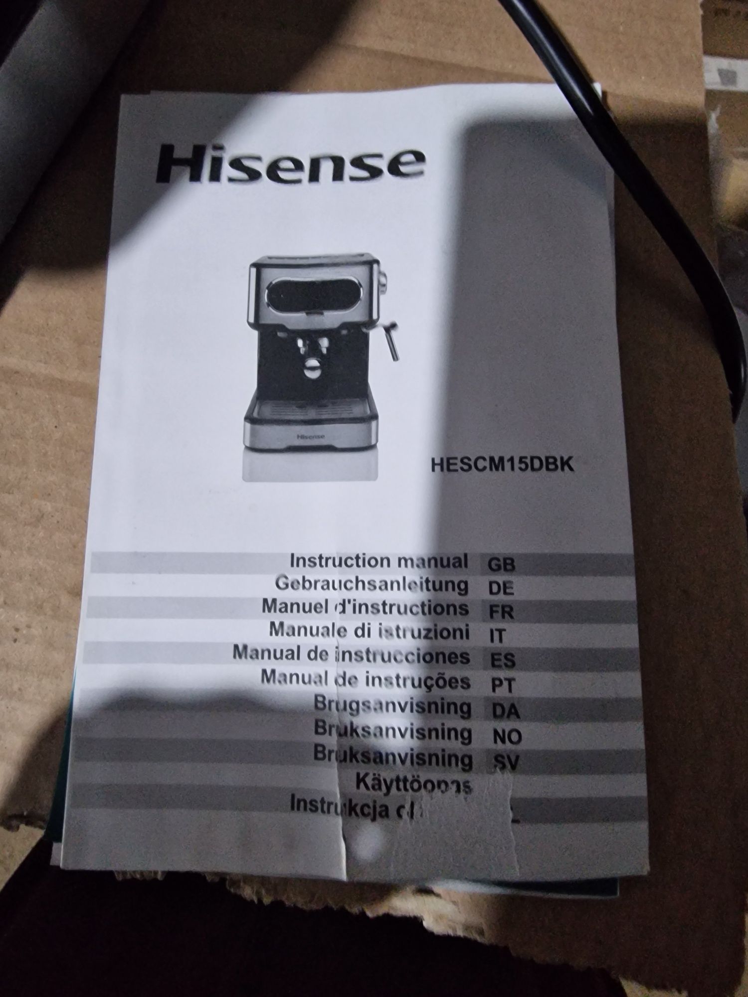 Hisense, Espressor manual ci cafea macinata HESCM15DBK,