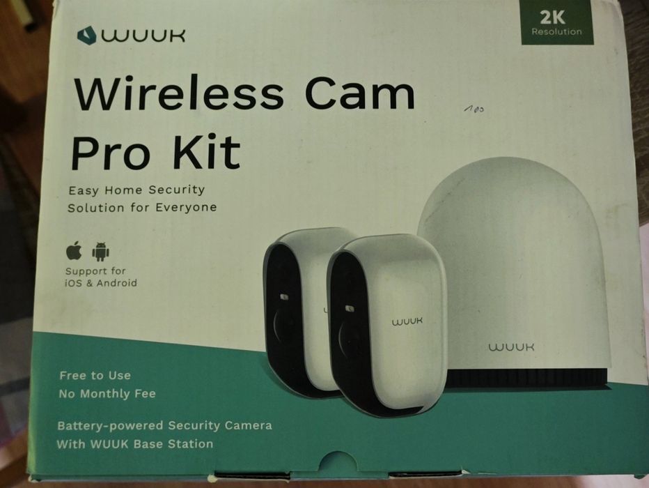 WUUK Wireless Cam Pro Kit – две 2K камери и базова станция