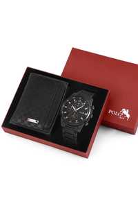 POLO Air, Мъжки комплект портфейл и часовници, Черен