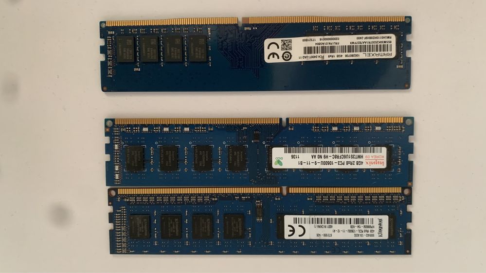 Memorie DDR2, DDR3, DDR4