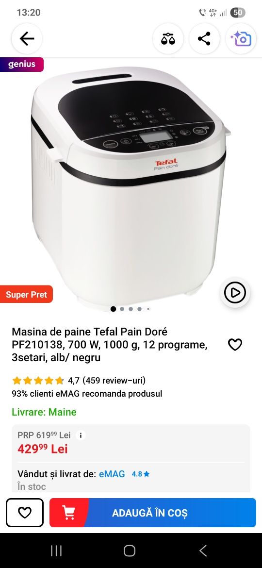 Mașina de făcut pâine Tefal