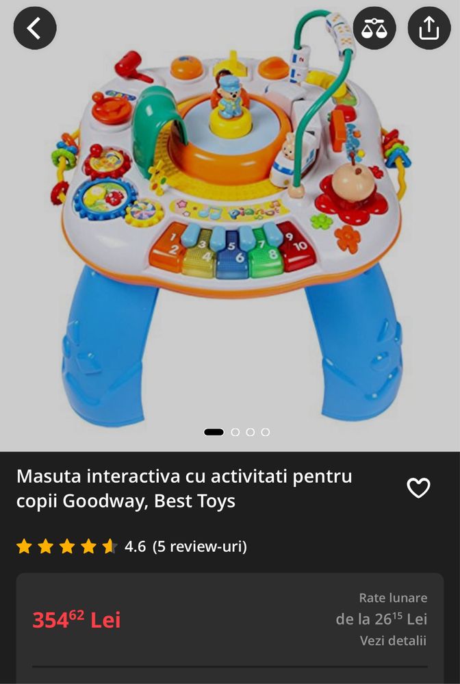 Masuta interactiva cu activitati pentru copii Goodway