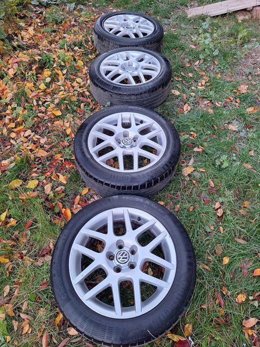 Jante aliaj R16 cu tot cu cauciucuri vară vw golf 4, bora, skoda, audi